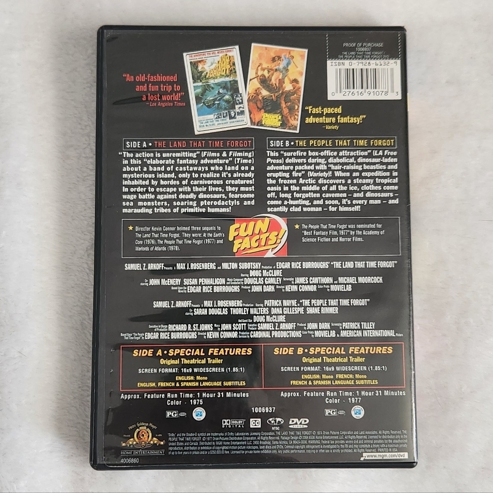 🎬 Double Feature: The Land That Time Forgot / The People That Time DVD - Picture 5 of 12